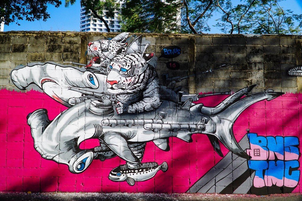 Talad noi wall art grafiti and mural