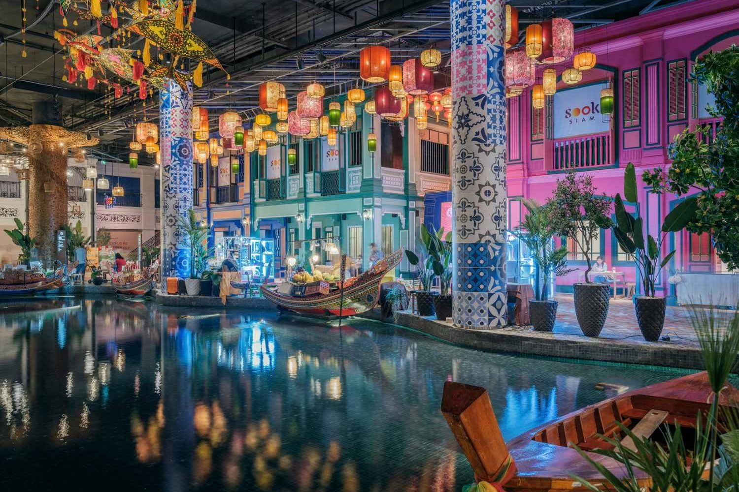 SookSiam-floating market-river