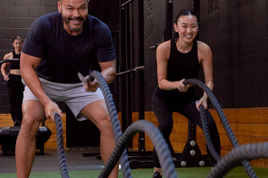man and woman exercising for free in Bangkok