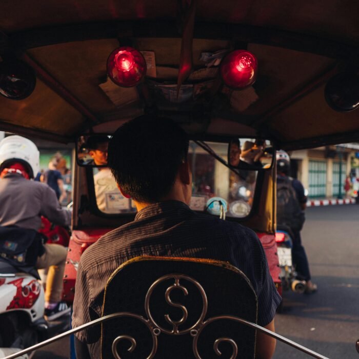 Tuk Tuk driver driving tourists around
