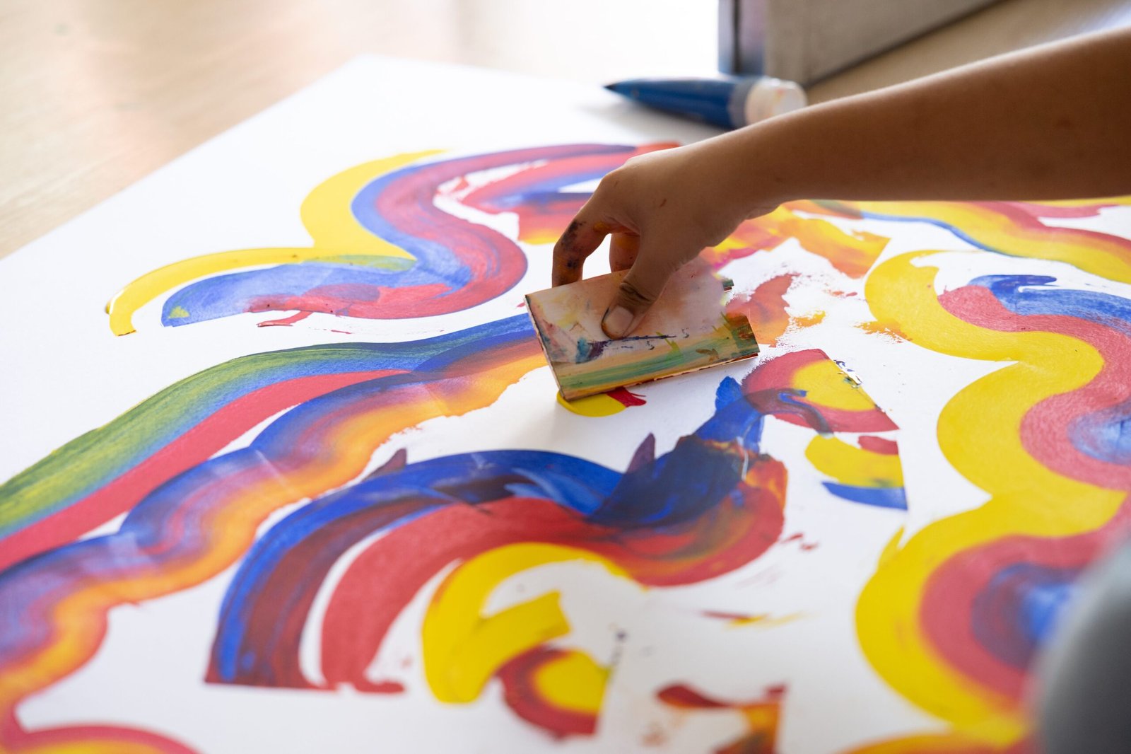 Child's hand painting